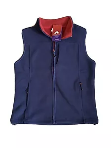 BNWT Adventureline Women's Vest Size 14 Winter Fleece Dark Navy Red VG Quality - Picture 1 of 10