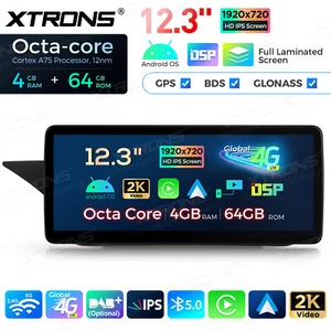 12.3" CarPlay Android 14 8-Core 64GB Retrofit GPS 4G For Benz E-Class S212 W212 - Picture 1 of 17