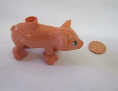 Lego Duplo Pink Pig Hog For Farm Farmer Animal Zoo Replacement Piece Barn - Image 1 of 3