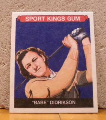 SPORT KINGS GUM TRADING CARD VINTAGE RETRO BOWMAN DESIGN "BABE" DIDRIKSON (GOLF) - Изображение 1 из 2