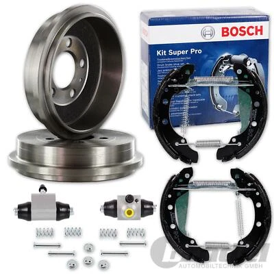 BREMSTROMMELN Ø230mm+ BOSCH BACKEN SATZ für VW POLO 6R SKODA OCTAVIA ROOMSTER - Bild 1 von 4