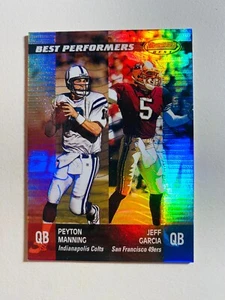 Bowmans Best #92 Manning/Garcia Duo 2001 inserto de lámina. TARJETA DE FÚTBOL AMERICANO DE LA NFL casi nueva-como nueva - Imagen 1 de 2