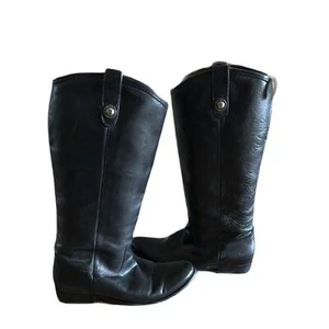 Botas de montar Frye talla 9 1/2 Melissa negras de cuero - Imagen 1 de 13