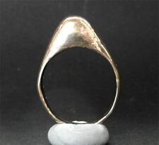 A very rare genuine Medieval bronze stirrup ring