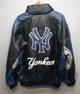 Vintage New York Yankees Leder Bomber Jacke G-III by Carl Banks MLB Herren 2XL - Bild 1 von 24