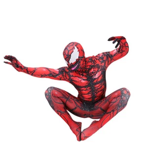 New Venom Carnage Jumpsuit Cosplay Costume Bodysuit Halloween Zentai Adult/Kids - Picture 1 of 12