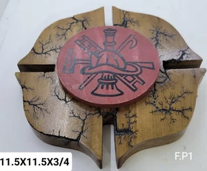 Lichenberg Wood Buring, Fireman Cross, One Of A kind, From Lighting Strike - Picture 1 of 3