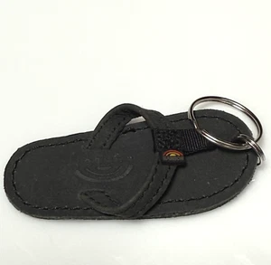 Rainbow Sandals Flip Flop Sierra Black 3" Bag Charm Keychain - Picture 1 of 1