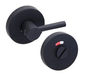 Disabled Toilet Lock Set Turn & Release Indicator 10mm - Black Finish - Picture 1 of 1