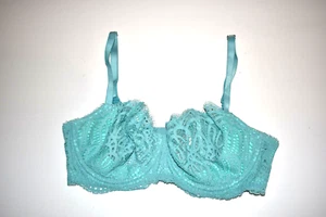 Victoria's Secret Dream Angels Push-Up-BH ohne Polster Multiway Aqua Spitze 34D - Bild 1 von 5