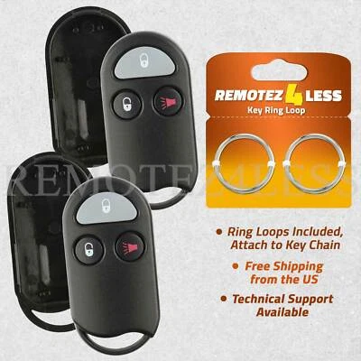 2 for 1998 1999 2000 Nissan Frontier Remote Shell Case Car Key Fob Cover Foto 1 de 4