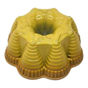 Nordic Ware Fiesta Party Baking Cake Pan Yellow Aluminum Round Cone Mold Vintage - Picture 1 of 4