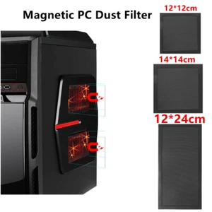 12*12cm/14*14cm/12*24cm PVC Magnetic PC Dust Filter Computer Fan Mesh Net Cover - Afbeelding 1 van 13