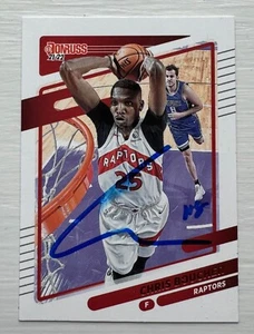 Chris Boucher Signed Donruss 21-22 Card On Card Blue Auto Toronto Raptors - Picture 1 of 1