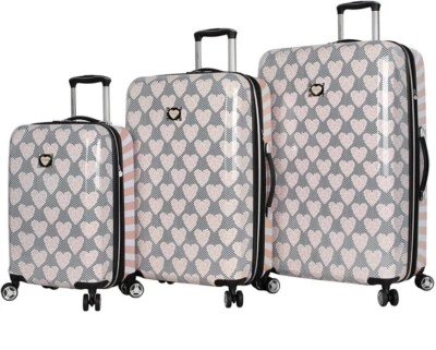 Juego de 3 maletas con ruedas giratorias Betsey Johnson para equipaje rígido Foto 1 de 4