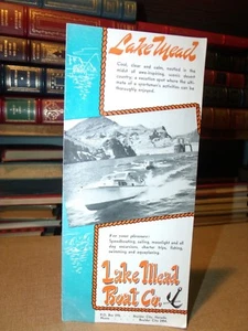 Vintage LAKE MEAD BOOTFAHREN PROSPEKT Aqua Planung SCHNELLBOOTFAHREN Segeln etc 1940er - Bild 1 von 3