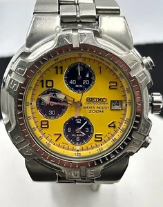 Seiko Chronograph 200m Drehlünette Datum 7T62-0CL0 Herren Quarz Uhr - Läuft - Bild 1 von 8