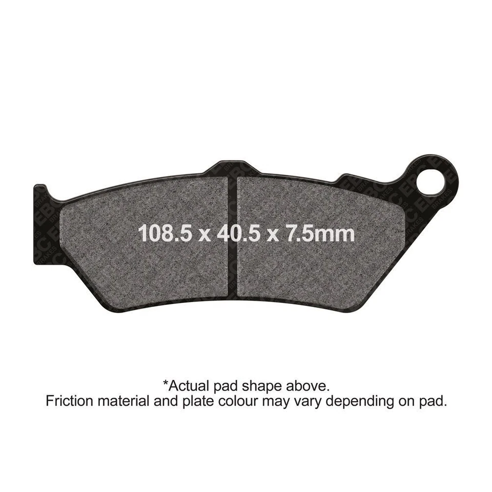 EBC V Semi Sintered Brake Pads Rear Left Victory V92C Standard Cruiser 2001-2002 - Image 1 of 1