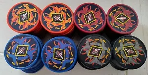 Pro Player PP Clay Composite Metal Core Poker Chips Lot of 80+ ๐/Red/Blu/Black - Picture 1 of 5