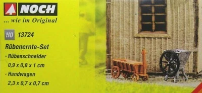 Noch 13724 H0 Rübenernte-Set Rübenschneider Handwagen, 3D minis, Neu - Bild 1 von 3