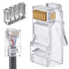 Cat6 2-Piece RJ45 Connector RJ45 Ends UTP 8P8C Network Plug for Ethernet Cable