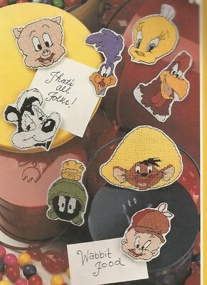 Counted Cross Stitch Patterns Looney Tunes Characters Tas Tweety Bugs Daffy N73 - Image 1 of 4