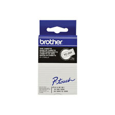 Brother P-touch Label Tape Tc-201 12mm Black on White Genuine TC201