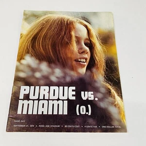 Vintage 1974 Purdue vs. Miami Ross-Ade Stadium Souvenir Program Band Day - Picture 1 of 7