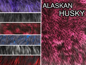 Faux Fur Long Pile ALASKAN HUSKIES Fabrics / 60" Wide / Sold by the yard - Picture 1 of 19