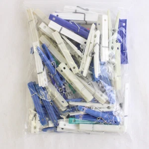 Lot of 50 Multi-Colored Plastic Laundry Clothes Pins Hanging Clips or Craft Use - Picture 1 of 5