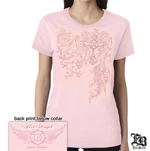 Nueva CAMISETA ROSA ÁNGEL BOMBERO MUJER - Imagen 1 de 1