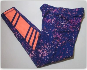 Champion  C9 girls L 10-12 Legging Purple/Coral Print Duo Dry Stretch Durable - Picture 1 of 2