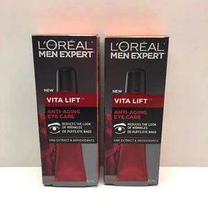 Lot of 2 L'Oreal MEN Expert VITA LIFT anti-aging eye cream 15ml - Picture 1 of 4