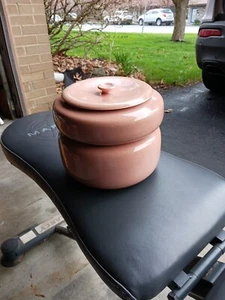 Vintage Russel Wright American Modern 3 piece Stack Set-Coral Glaze - Picture 1 of 12