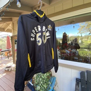 Team Apparel Womens Super Bowl 50 Graphics Full Zip Jacket-Black XXL - Picture 1 of 10