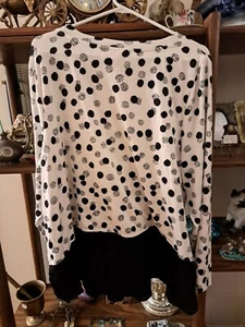 WOMAN'S 2X 20W 22W SHIRT DRESSY LONG SLEEVE PULLOVERS WITH 1 SHORT SLEEVE TOP - Picture 1 of 10