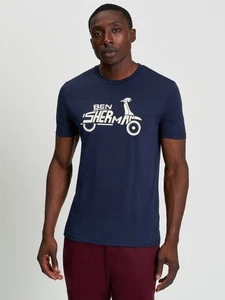 Ben Sherman Brand Scooter T-Shirt 1013195 Dark Navy - Picture 1 of 2
