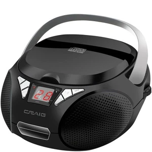 CD6925 Portable Top-Loading Stereo CD Boombox with AM/FM Stereo Radio and Blu... - Picture 1 of 7