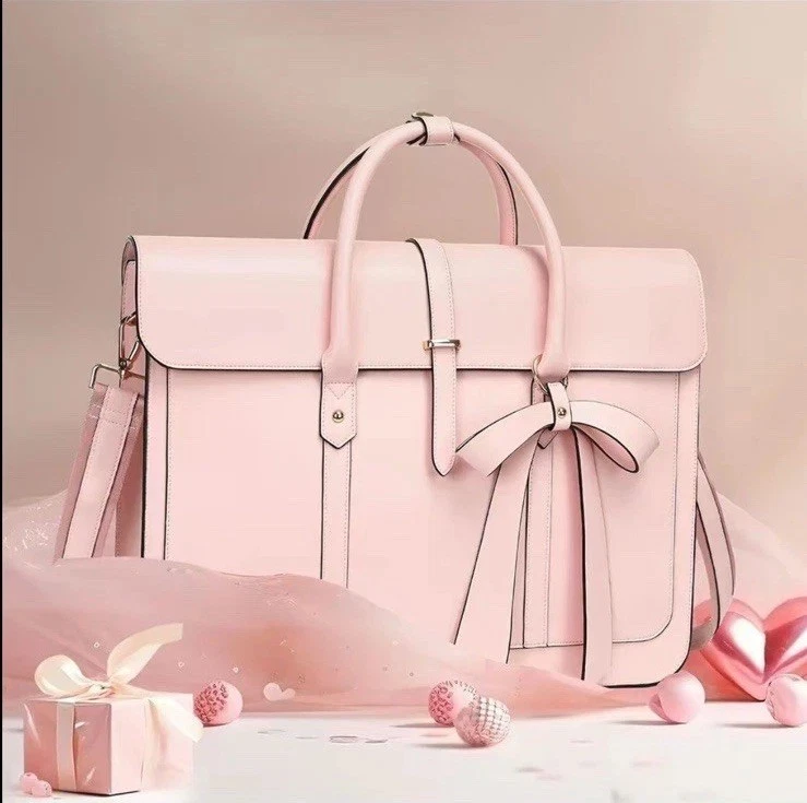 Mosiso 14-16 Inch PU Leather Laptop Bag For Women Convertible Briefcase/Backpack - Image 1 of 4