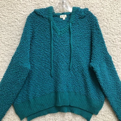 Suéter POL Grande Adulto Azul Palomitas Sudadera con Capucha Cuello en V Pullover Jersey Informal Para Mujer Foto 1 de 4