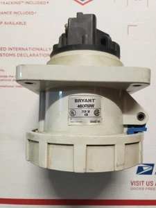 USED Bryant 460R9W Receptacle, 3 Pole, 4 Wire, 60A, 3ph 250V AC, Blue (a) - Picture 1 of 4