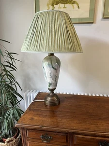 Large Vintage Table Lamp Green Large Shade - Picture 1 of 24