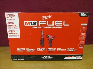 Milwaukee 3453-22HSR M12 kit combinato avvitatore a percussione e cricchetto **nuovo** - Foto 1 di 3