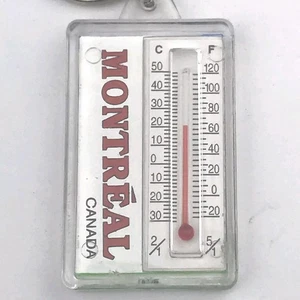 Montreal Canada Souvenir Thermometer Keyring Fob Vintage Olympic Stadium Skyline - Picture 1 of 5