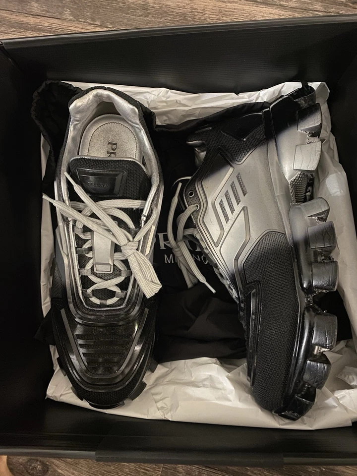 ZAPATILLAS PRADA CLOUDBUST THUNDER TALLA 12 EU 45 Negras y plateadas Foto 1 de 4
