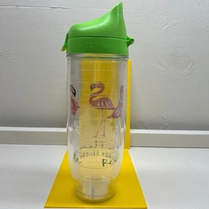 🦩 tervis x Tommy Bahama flamingo LN 24 oz USA insulated clear - Picture 1 of 14