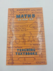Teaching Textbooks Math 5 CD-ROM CD's Grade 5 Homeschool *1 Disc Missing* - Picture 1 of 5