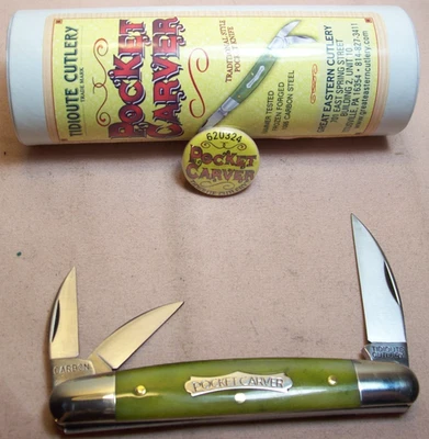 2024~TIDIOUTE~GEC~NIB~CONGRESS WHITTLER 620324 GREEN BANANA POCKET CARVER KNIFE~ - Image 1 of 4