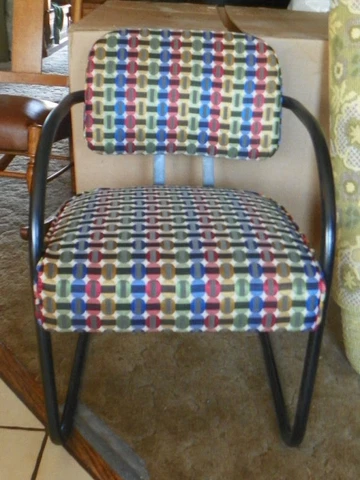 Mid Century Black Metal Retro Armchair / Office Chair  (AC28) Cover