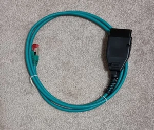 BMW ENET E-SYS Cable Ethernet to OBD2 Interface Diagnostic Coding ESYS OBDII - Picture 1 of 2